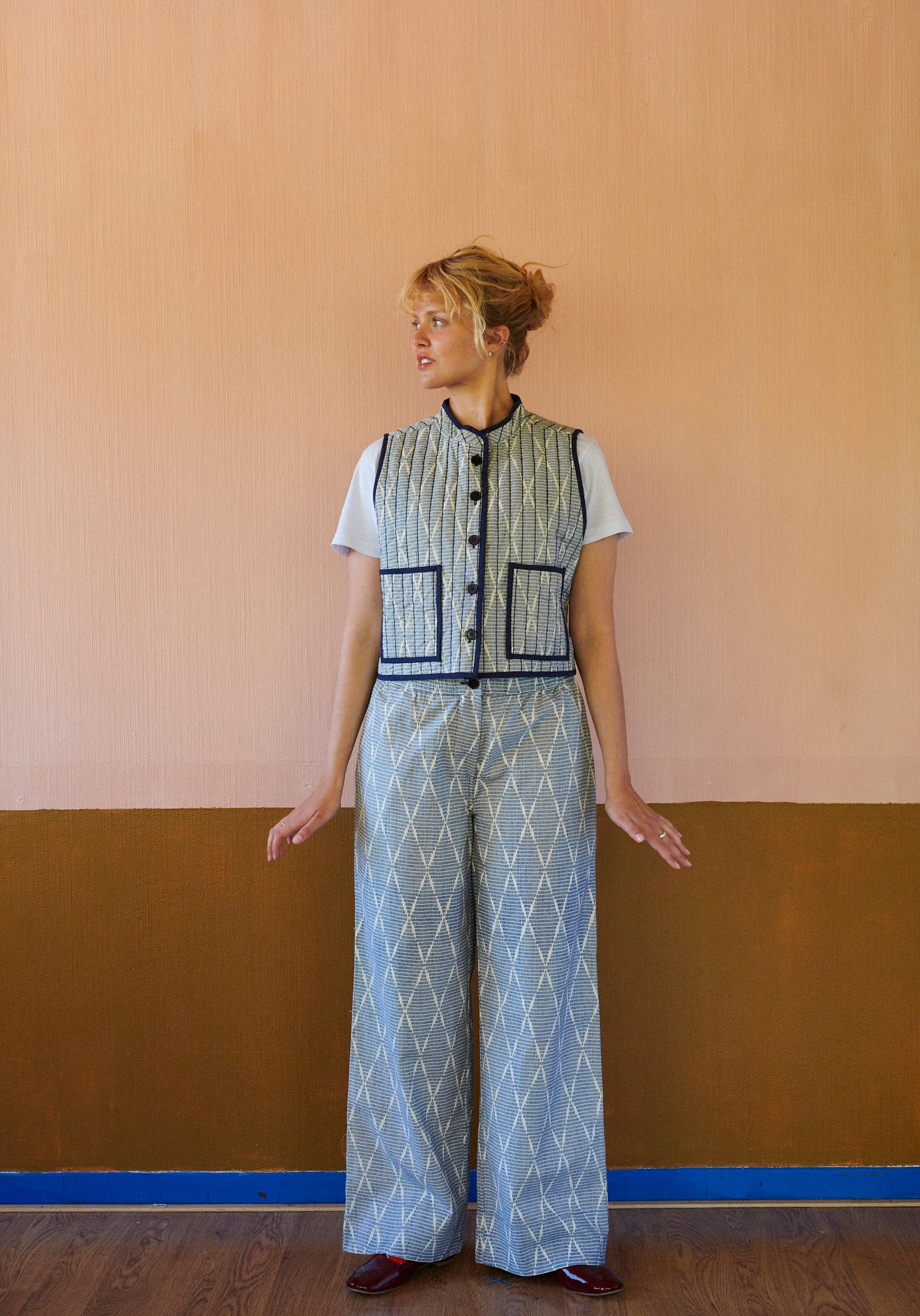HABIBA AMINA IKAT PANTS RELAXED Pants INDIGO