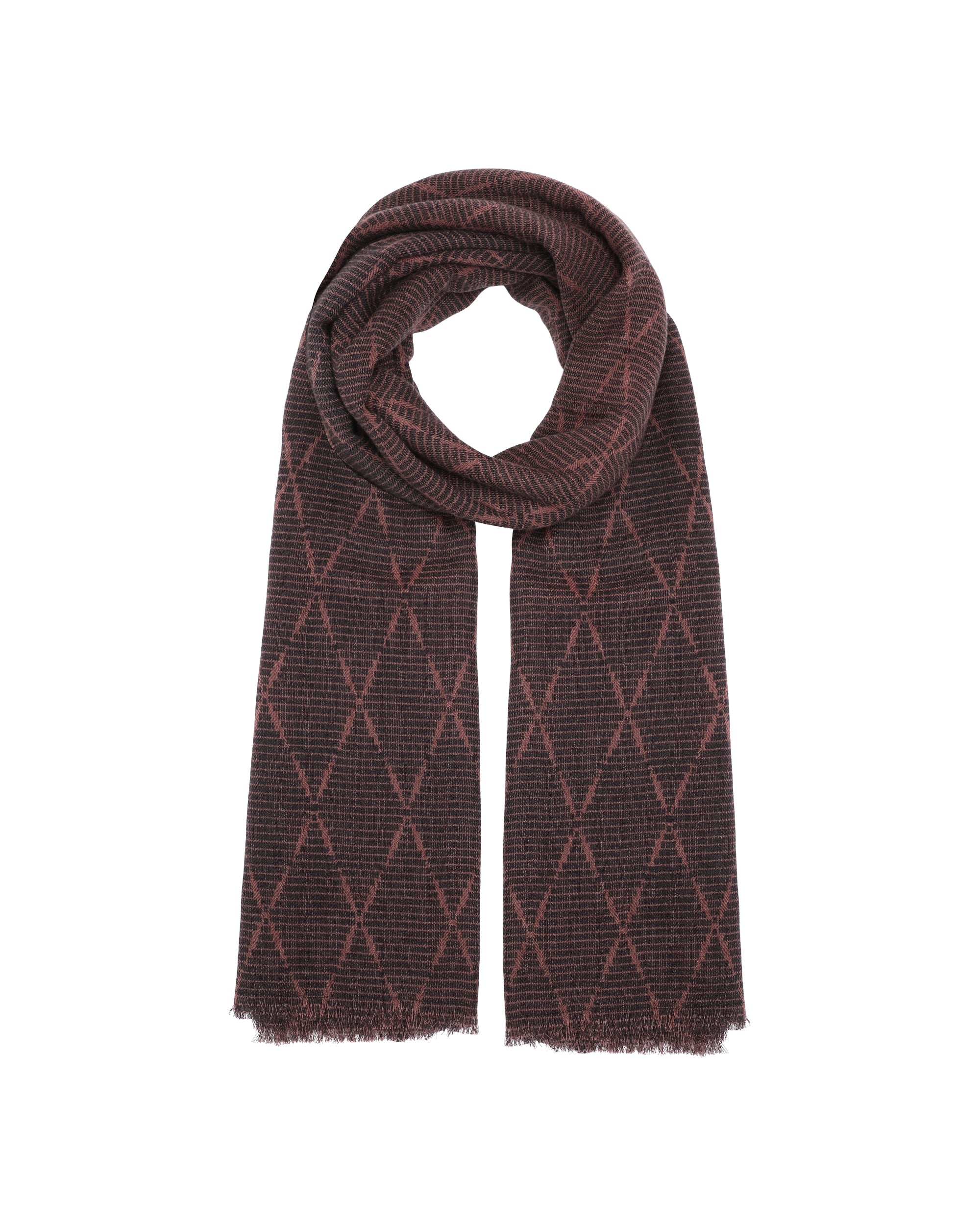 HABIBA AMINA IKAT SCARF Scarf BURGUNDY