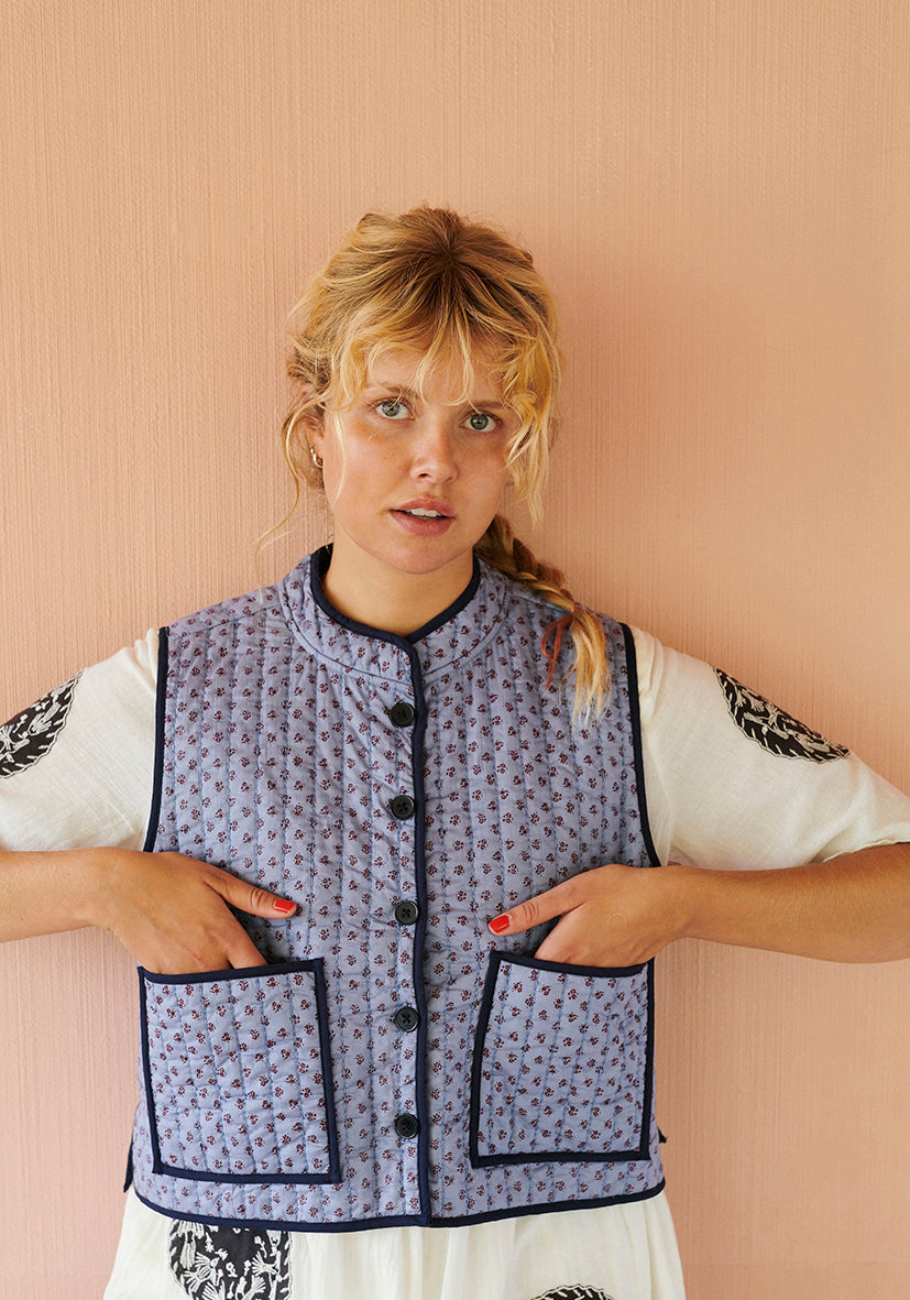 HABIBA ASTRID QUILTED WAISTCOAT Waistcoat SAPPHIRE