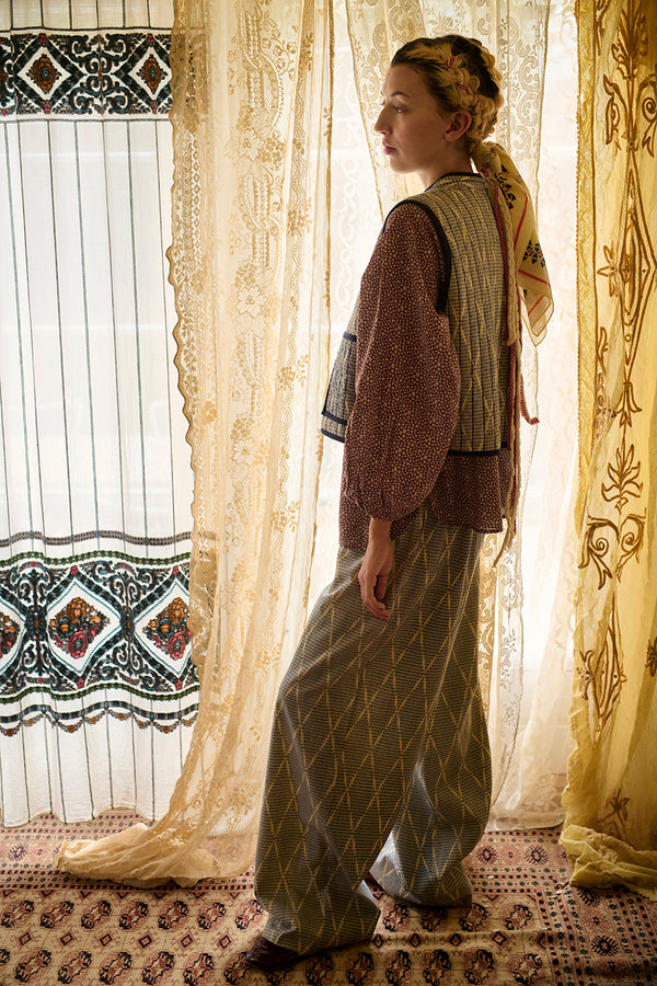 HABIBA AUTUMN LEAF BLOUSE W/ PLACKET Blouse LOVE