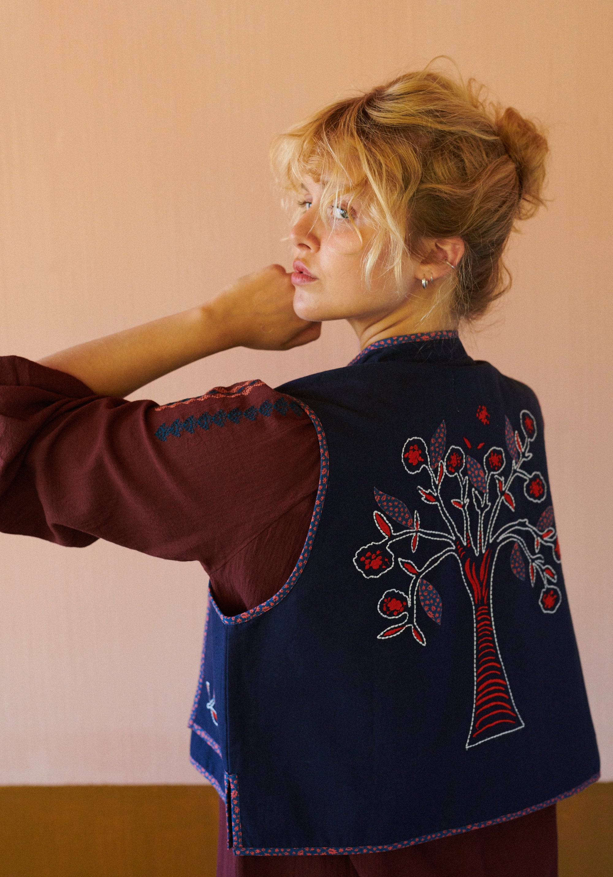 HABIBA BOHEMIA SHORT WAISTCOAT Waistcoat INDIGO