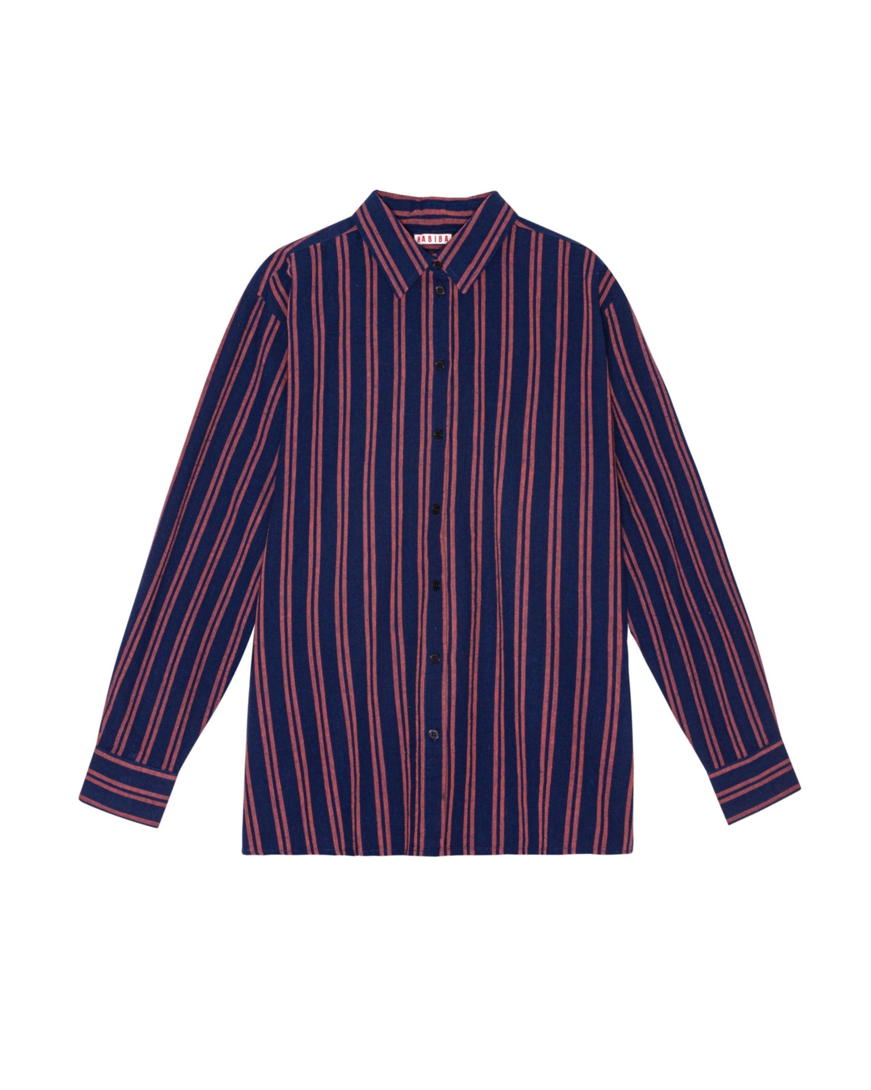HABIBA BOLSTER STRIPE OVERSIZED SHIRT Shirt INDIGO