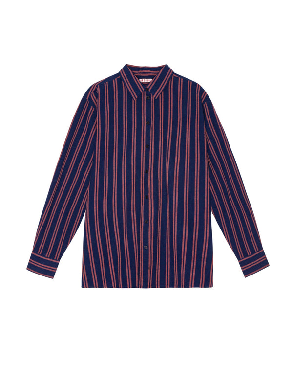 HABIBA BOLSTER STRIPE OVERSIZED SHIRT Shirt INDIGO