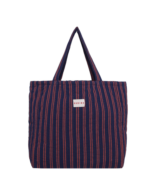 HABIBA BOLSTER STRIPE TOTE BAG Tote bag INDIGO