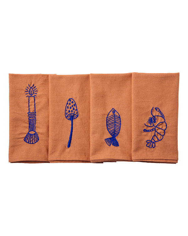 HABIBA CLEA TABLE NAPKINS 4 PCS Table napkins TILE