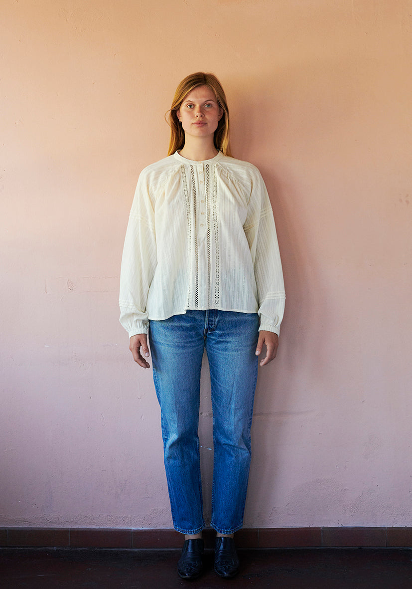 HABIBA LAURA BLOUSE WITH GATHERINGS Blouse VANILLA