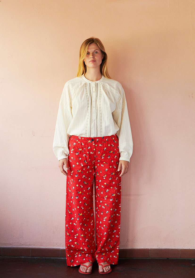 HABIBA LAURA BLOUSE WITH GATHERINGS Blouse VANILLA