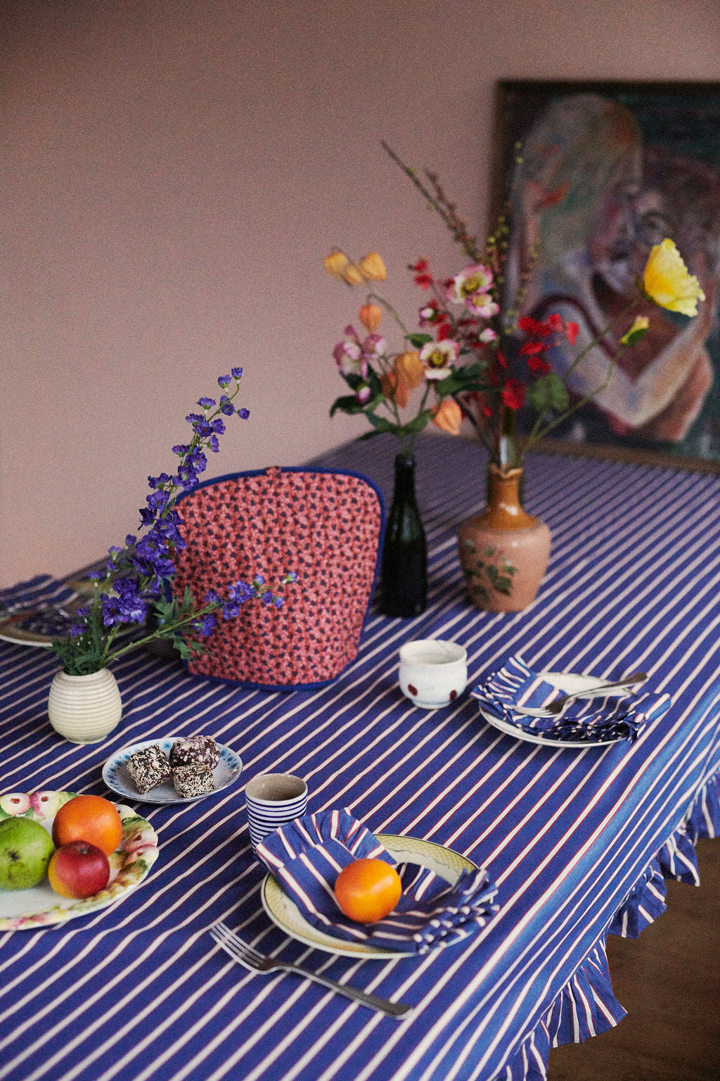HABIBA MARMI TABLE NAPKINS 4 PCS Table napkins JAPAN BLUE