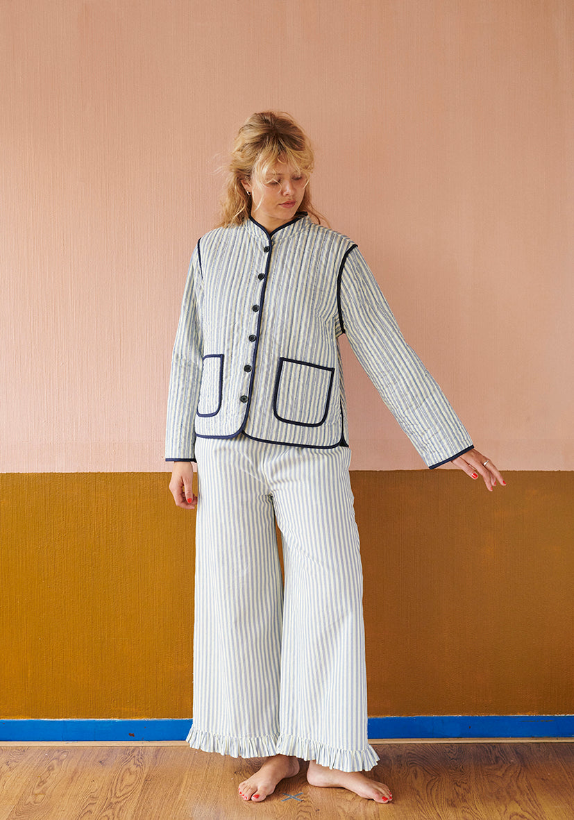 HABIBA MIO PANTS W. FRILL Pants SAPPHIRE