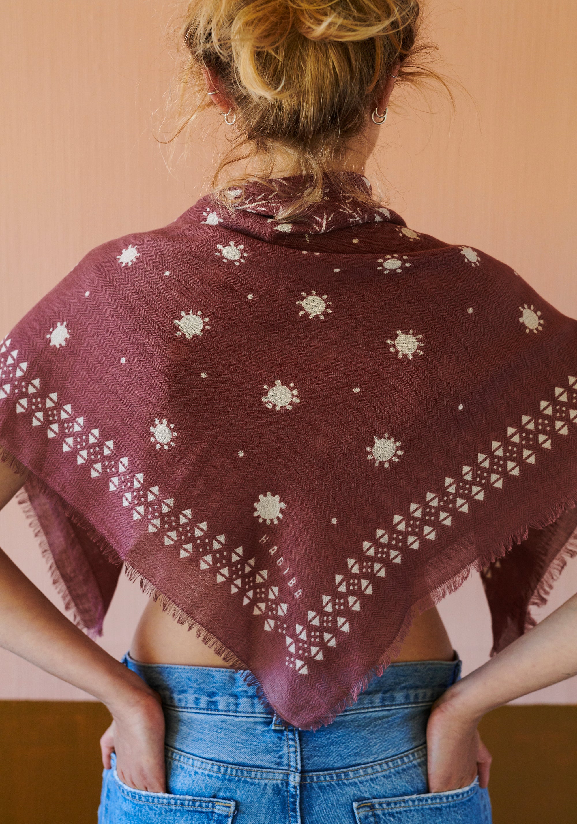 HABIBA PALOMA SCARF Bananas & Scarves BURGUNDY