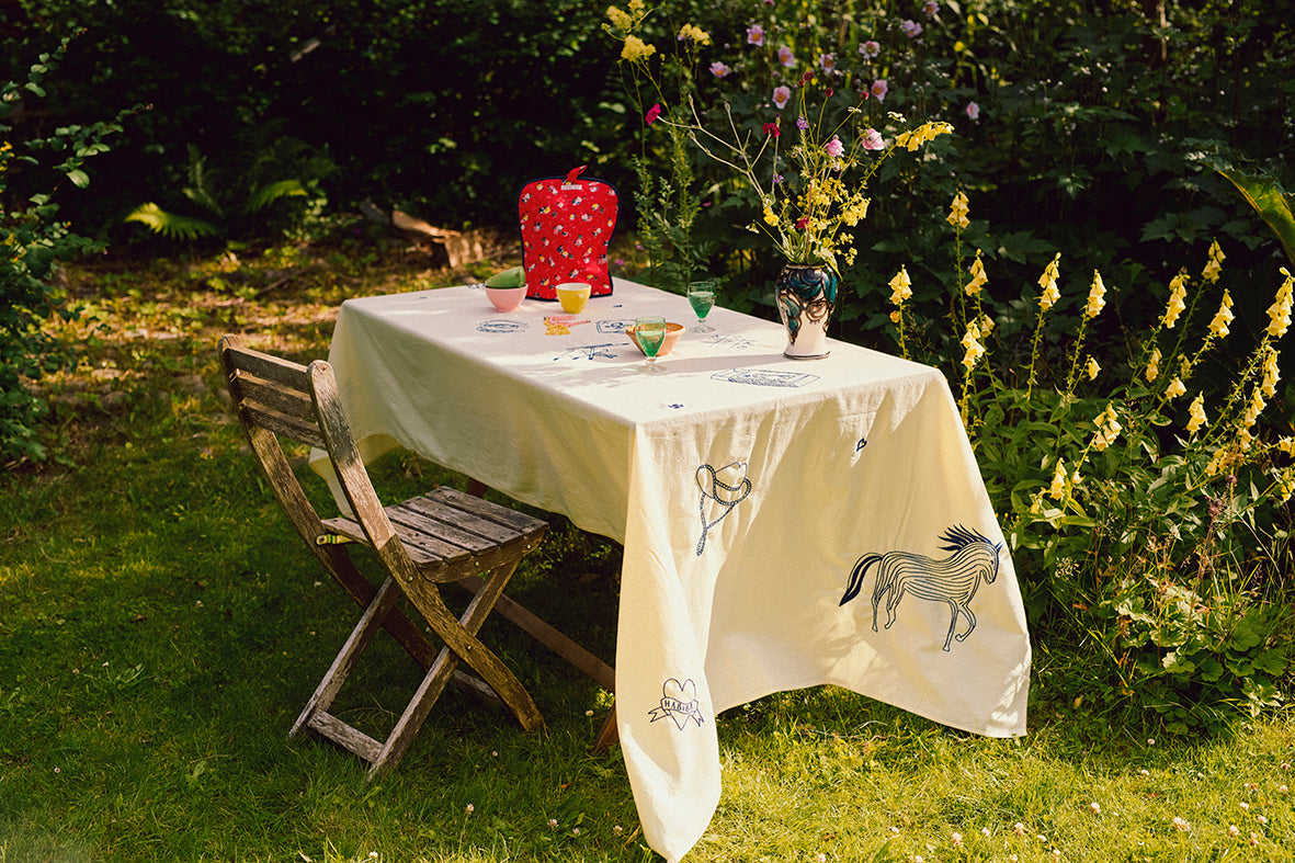 HABIBA POLLY EMBROIDERY TABLE CLOTH Table cloth VANILLA
