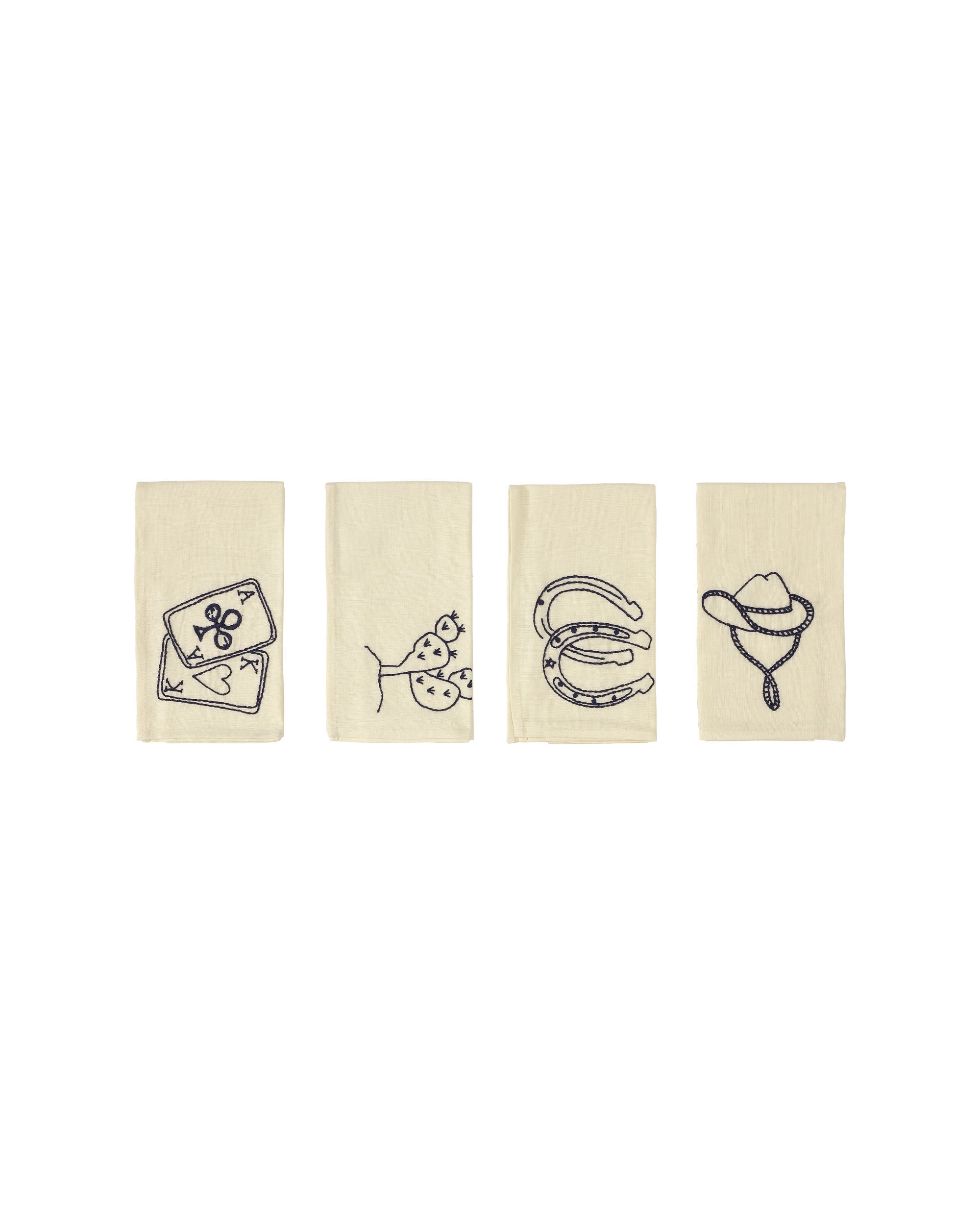 HABIBA POLLY EMBROIDERY TABLE NAPKINS 4 PCS Table napkins VANILLA