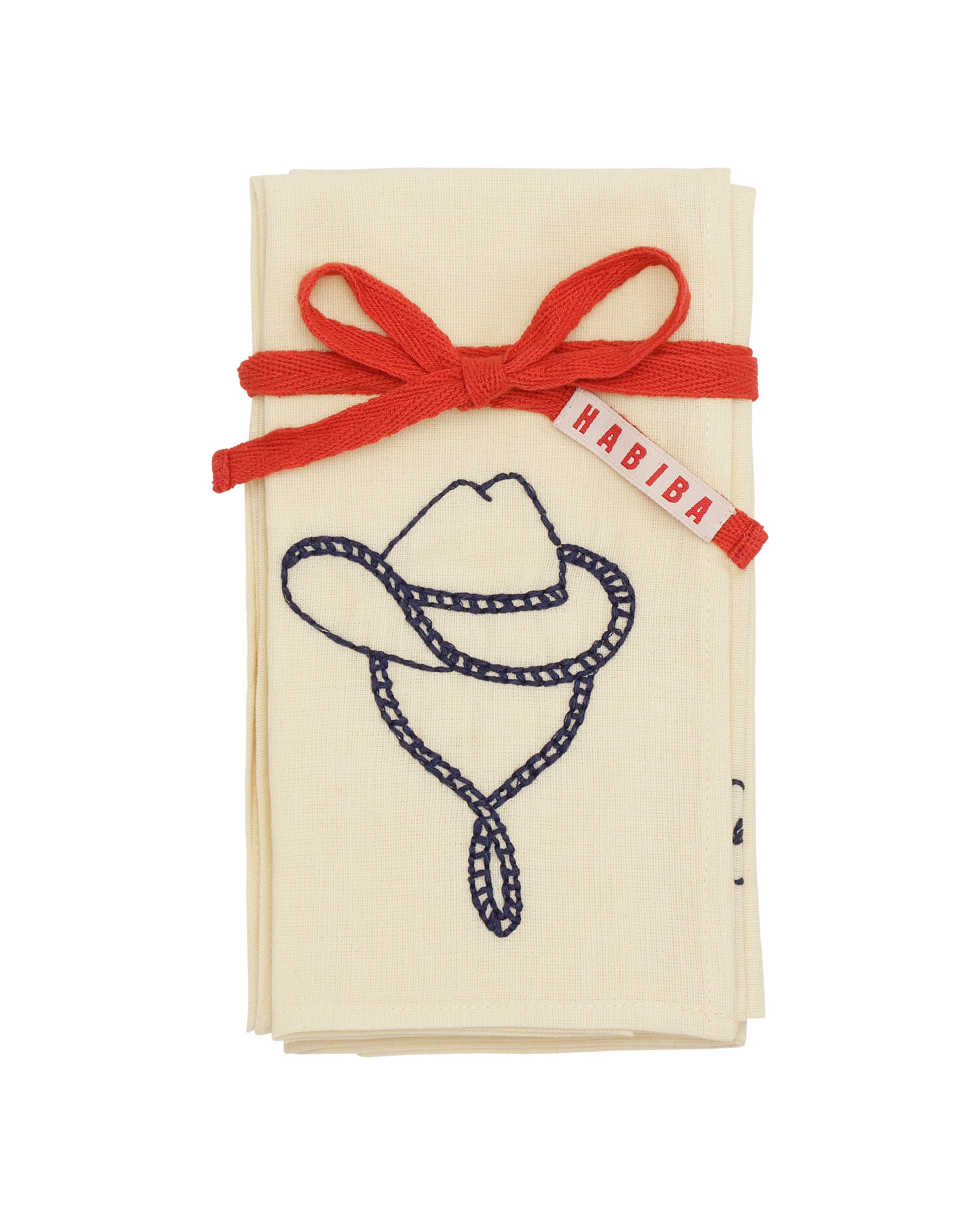 HABIBA POLLY EMBROIDERY TABLE NAPKINS 4 PCS Table napkins VANILLA