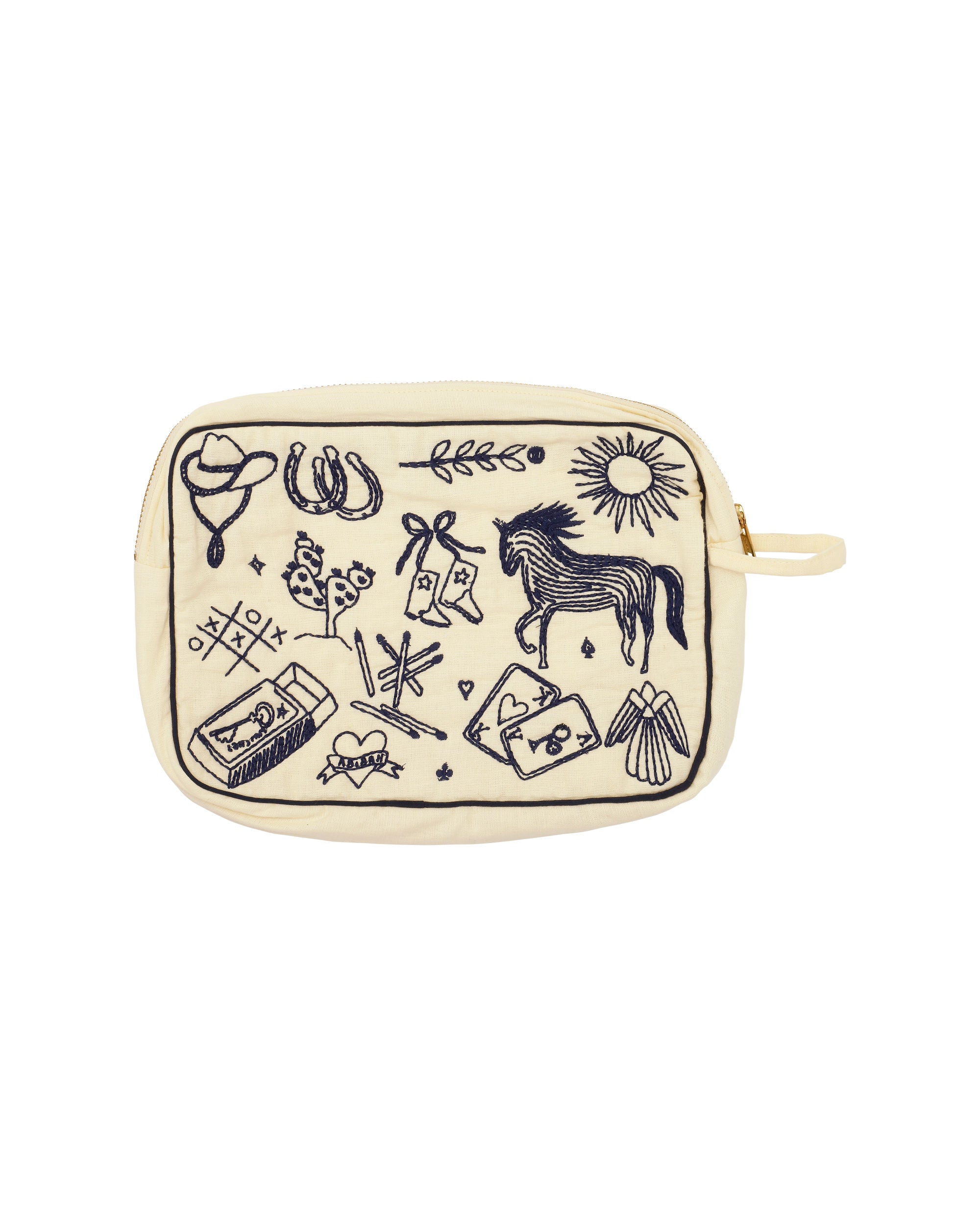 HABIBA POLLY EMBROIDERY TOILETRY BAG Toiletry bag VANILLA