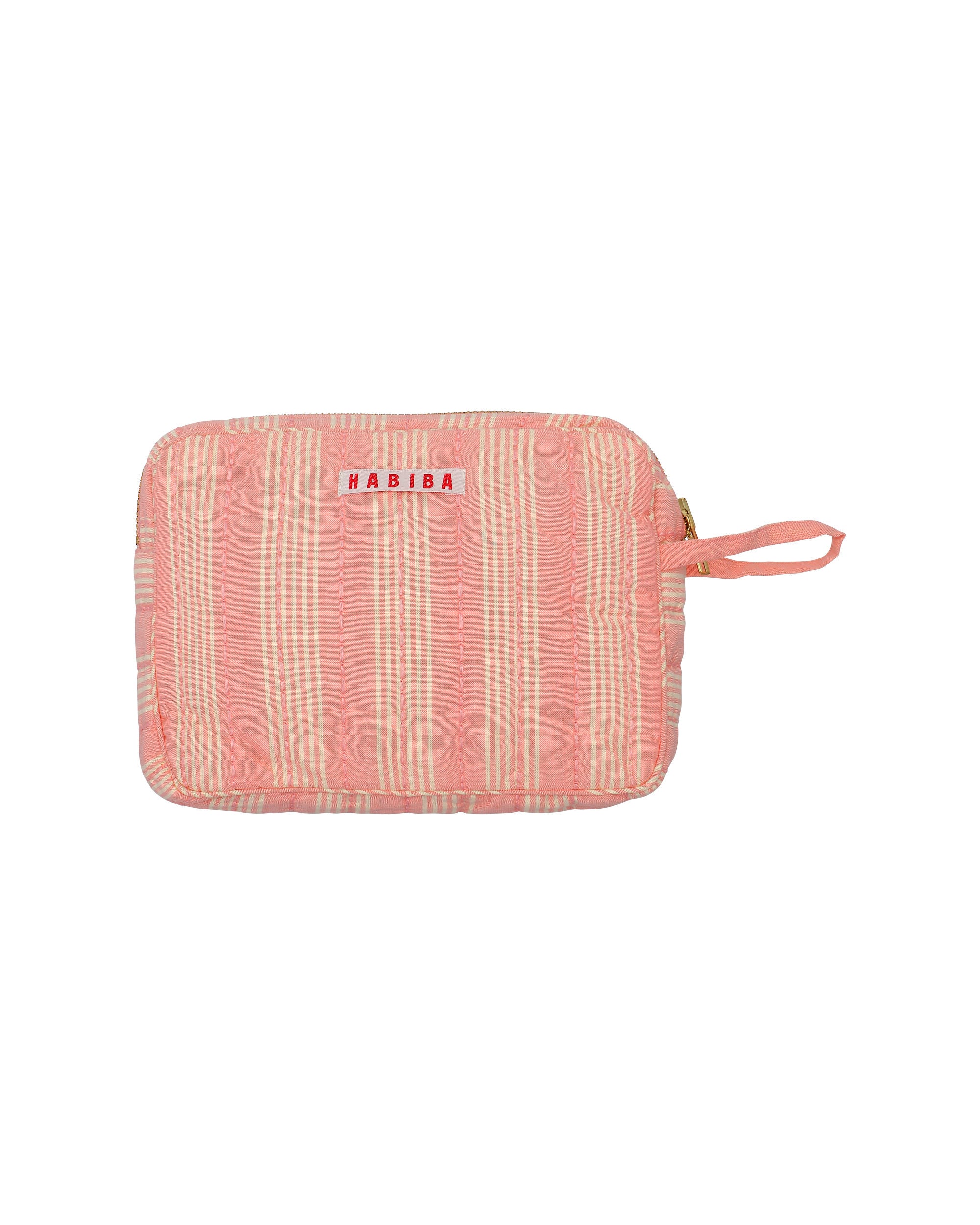 HABIBA STOCKHOLM STRIPE MAKE UP CLUTCH Makeup clutch FLAMINGO
