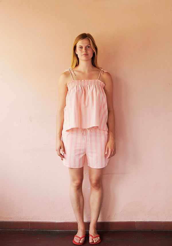 HABIBA STOCKHOLM STRIPE SHORTS Pants FLAMINGO