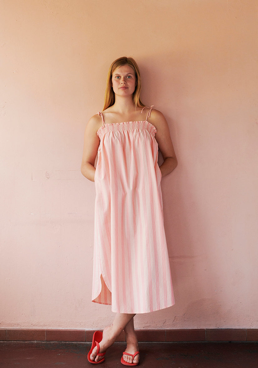 HABIBA STOCKHOLM STRIPE STRAP DRESS Dress FLAMINGO